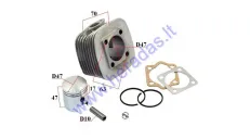 Cylinder+piston set for 80cc motorized bicycle D47