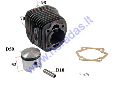 CYLINDER+PISTON SET FOR 100CC MOTORIZED BICYCLE D50