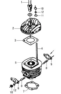 Motorized bicycle cylinder parts 50-80cc