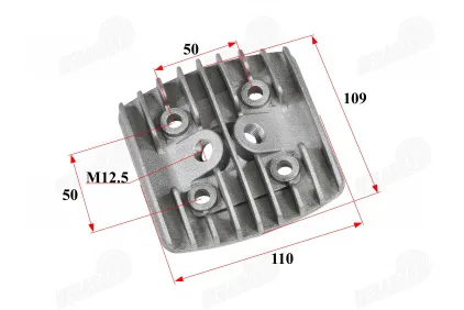 Cylinder head for 100cc motorized bicycle 2T 2 spark plug engine
