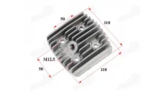 Cylinder head for 100cc motorized bicycle 2-stroke engine