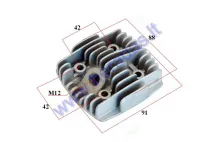 Cylinder head for 50cc motorized bicycle 2-stroke engine