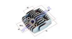 Cylinder head for 50cc motorized bicycle 2-stroke engine