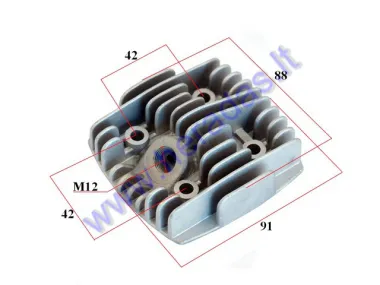 Cylinder head for 50cc motorized bicycle 2-stroke engine