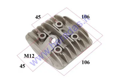 Cylinder head formotorcycle 80cc 2T 2 spark plug engine