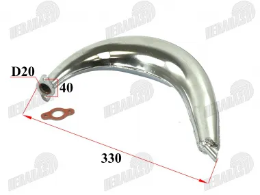 Motorized bicycle muffler (exhaust)