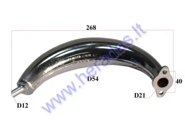 Motorized bicycle muffler (exhaust) short