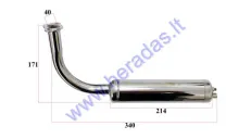 Motorized bicycle muffler (exhaust)