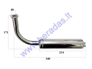 Motorized bicycle muffler (exhaust)