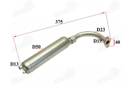 Muffler for motorized bicycle