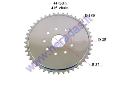 Rear sprocket for motorized bicycle 44 teeth