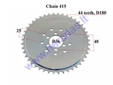 REAR SPROCKET FOR MOTORIZED BICYCLE 44 TEETH