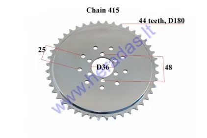 REAR SPROCKET FOR MOTORIZED BICYCLE 44 TEETH