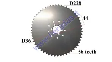 Motorized bicycle rear sprocket 56 teeth D228