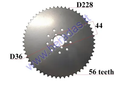 Motorized bicycle rear sprocket 56 teeth D228