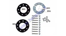 Motorinio dviračio galinės žvaigždutės priveržimo plokštelė su  guma  komplektas 50-80cc