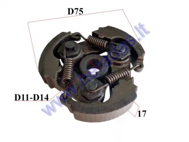 CENTRIFUGAL CLUTCH FOR 4-STROKE MOTORIZED BICYCLE ENGINES 50cc 4T