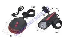 LED headlight for motorized bicycle