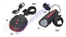 LED headlight for motorized bicycle