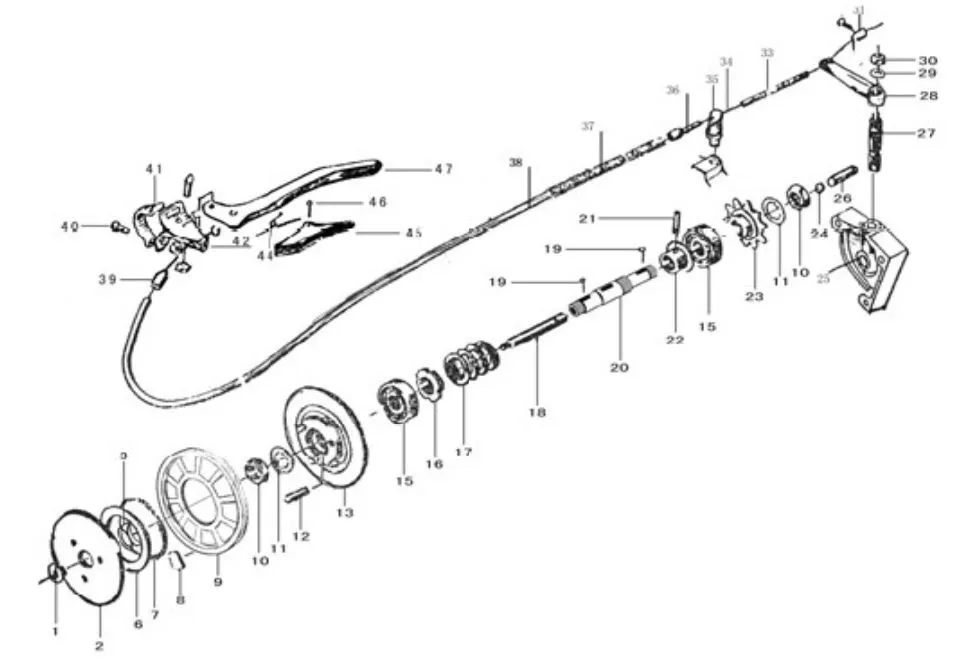 Motorized bicycle clutch