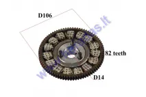 Clutch gear for motorized bicycle