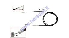 Clutch cable for motorized bicycle