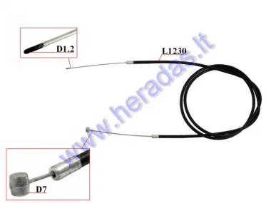Clutch cable for motorized bicycle