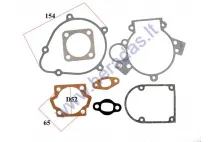 Engine gasket set for motorized bicycle