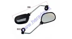 Universal mirror set for motorized bicycle 2 pcs.