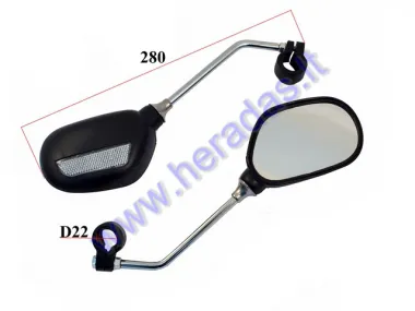 Universal mirror set for motorized bicycle 2 pcs.