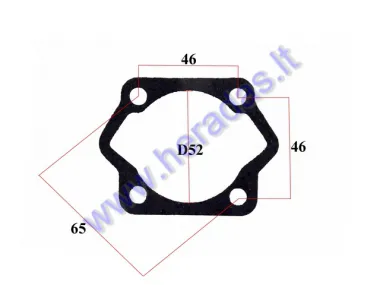 Gasket for motorized bicycle cylinder 50cc