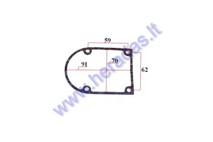 Motorinio dviračio variklio generatoriaus dangtelio tarpinė  50-80cc varikliams