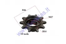 Engine sprocket for motorized bicycle 10 teeth