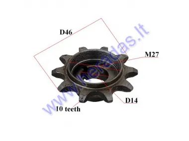 Engine sprocket for motorized bicycle 10 teeth