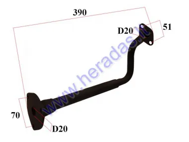 Scooter muffler exhaust pipe GY6 50cc