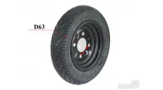 Rear scooter tire with rim 3.00-8 for electric tricycle fits PRAKTIK1 EKO, PRAKTIK2 EKO