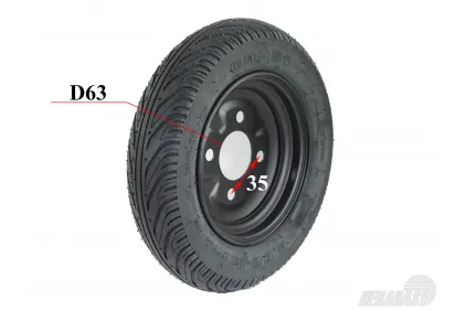 Rear scooter tire with rim 3.00-8 for electric tricycle fits PRAKTIK1 EKO, PRAKTIK2 EKO Rear scooter tire with rim 3.00-8 for electric tricycle fits PRAKTIK1 EKO, PRAKTIK2 EKO