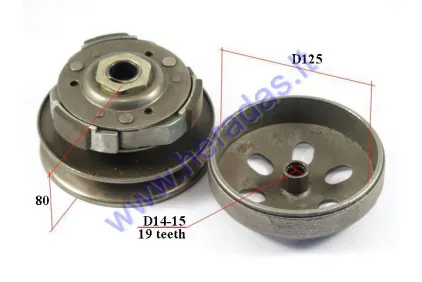 Variator, clutch with pulleys for scooter