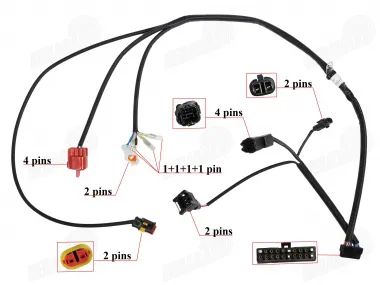 Motorolerio, skuterio ECU laidai tinka RUBI50, FLASH50
