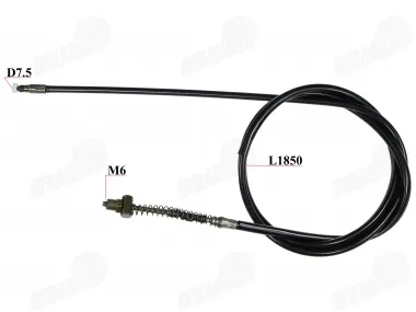 Rear brake cable of scooter fits RUBI50, FLASH50 L185cm