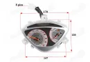 Speedometer with fuel display, odometer for scooter fits FLASH50, RUBI50