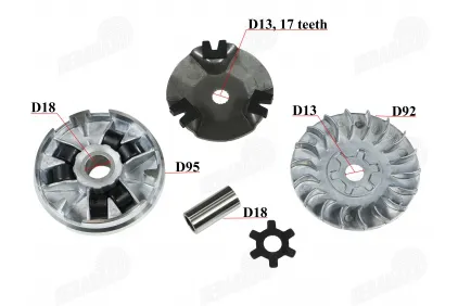 Variator kit for scooter 50CC APRILIA AMICO, AREA 51, GULLIVER, RALLY, SCARABEO, SONIC, SR, CHINSKI SKUTER/ MOPED/ MOTOROWER/ ATV 2T MBK CW, EW, YA
