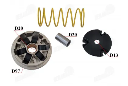 Motorolerio variatoriaus komplektas Minarelli, Aprilia, Malaguti, MBK, Yamaha, rex, Italjet, Benelli