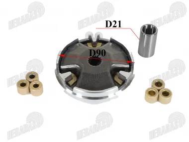 Motorolerio variatoriaus komplektas su svareliais 6g/7g/8g Yamaha Jog 90 2T Tuning D21 D95