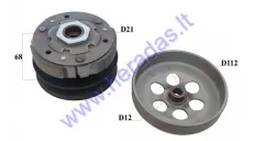 Variator clutch with pulleys for scooter 120MM 16T JOG 50 90 Yamaha 50CC 1E40QMB Minarelli Baotian Znen Jinlang LongJia Jonway Kazuma