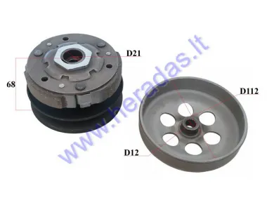 Variator clutch with pulleys for scooter 120MM 16T JOG 50 90 Yamaha 50CC 1E40QMB Minarelli Baotian Znen Jinlang LongJia Jonway Kazuma