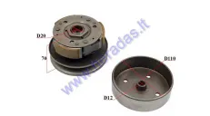 Clutch pulley assembly for scooter 2T 50-80cc Morini, Suzuki katana,TGB Inside 110mm