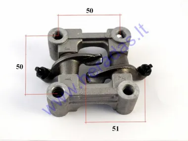 Rocker arm valve camshaft assembly for scooter