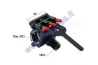 Neįgaliojo vežimėlio trauktuvo  užkabinimo mechanizmas