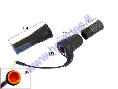 Throttle for wheelchair trailer